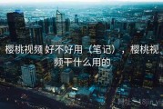 樱桃视频 好不好用（笔记），樱桃视频干什么用的